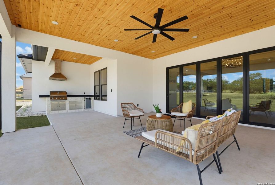 Exterior details and patio area of a home in , Bulverde (Image 27).