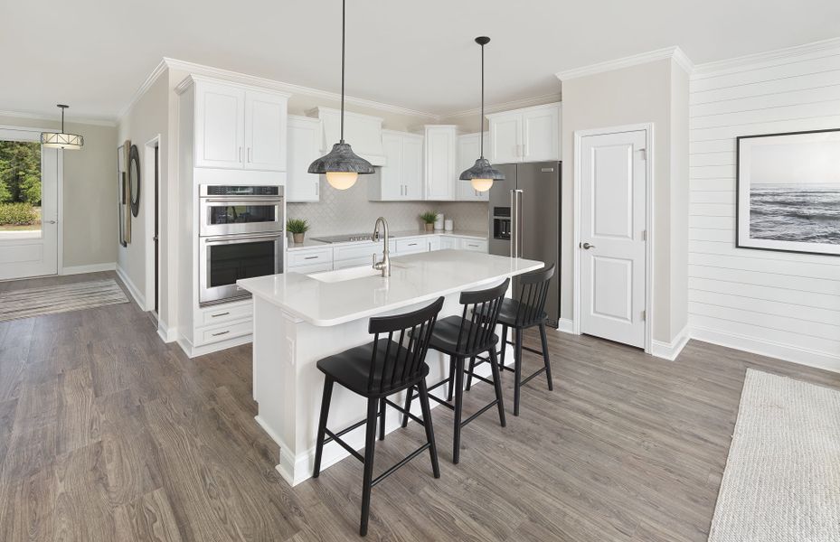 Representative furnished interior of a home built from the Byrnes 3 Story by Pulte Homes in Long Savanna, Charleston (Image 6).