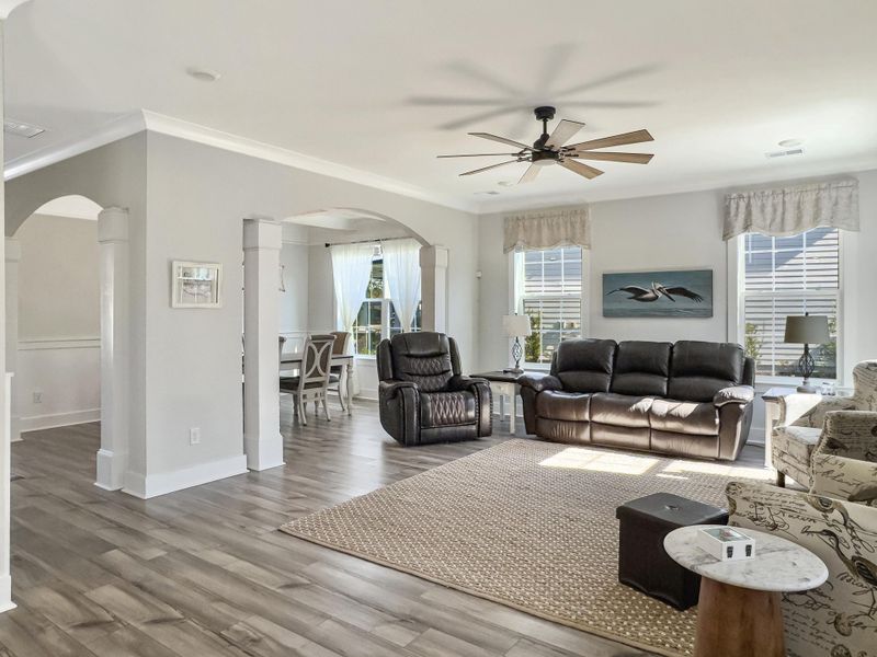 Furnished interior view inside a new home in Hewing Farms, Summerville (Image 44). Furnished interior view inside a new home in Hewing Farms, Summerville (Image 44).
