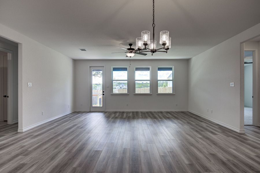 Representative unfurnished interior of a home built from the The Lanier F by Davidson Homes LLC in The Reserve at Potranco Oaks, Castroville (Image 21).