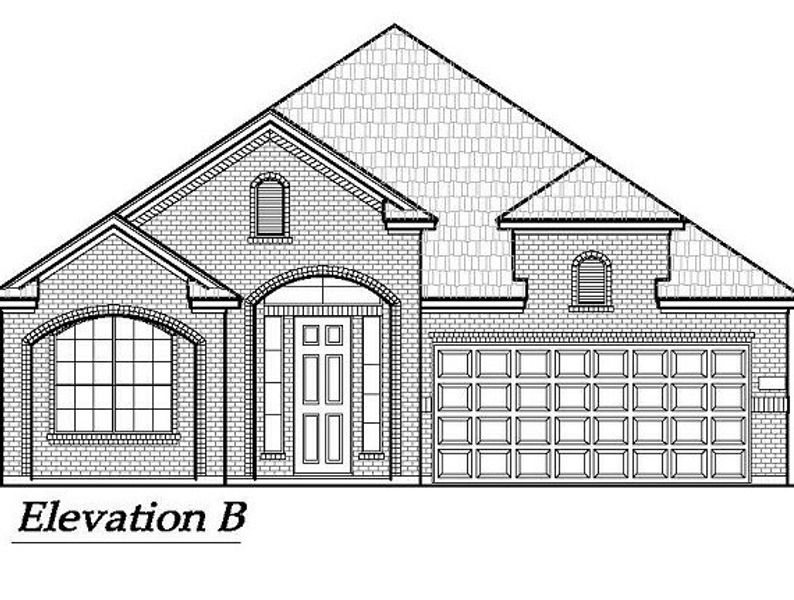 Exterior rendering of this home design in Las Lomas, Forney, TX (Image 23).