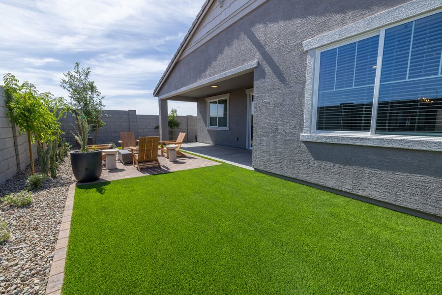 Exterior details and patio area of a home in Blossom Rock Reserve Series, Apache Junction (Image 2). Exterior details and patio area of a home in Blossom Rock Reserve Series, Apache Junction (Image 2).