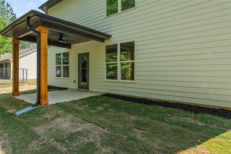 Exterior details and patio area of a home in , Hampton (Image 4).