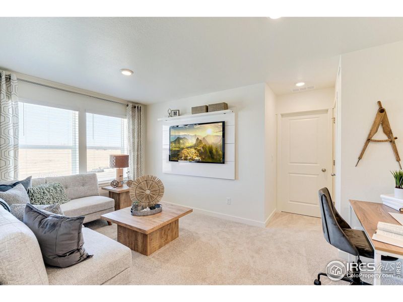 Furnished interior view inside a new home in Revere at Johnstown, Johnstown (Image 23). Furnished interior view inside a new home in Revere at Johnstown, Johnstown (Image 23).