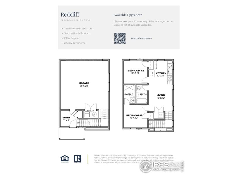 2D floor plan layout of this home in Liberty Draw, Evans, CO (Image 2).