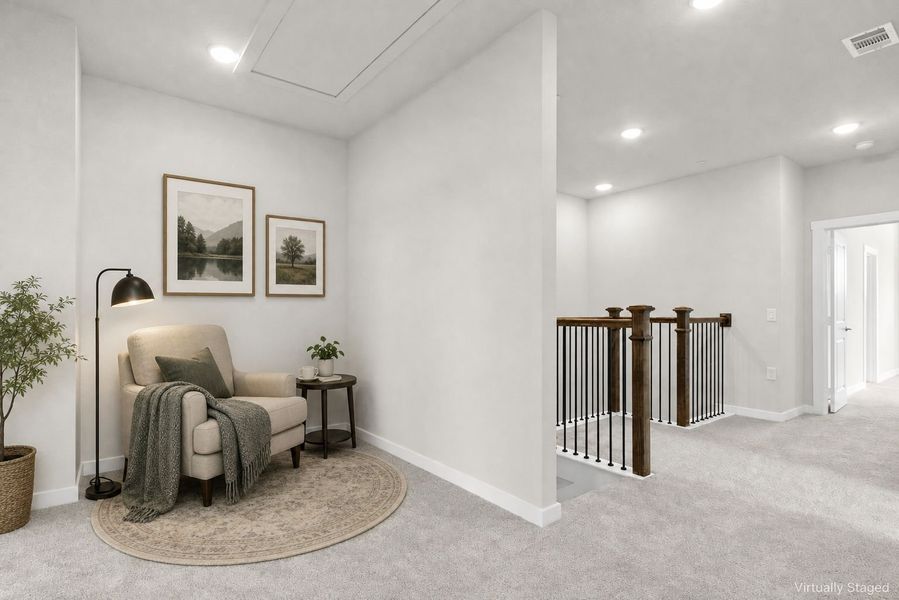 Furnished interior view inside a new home in The Tribute, The Colony (Image 16).