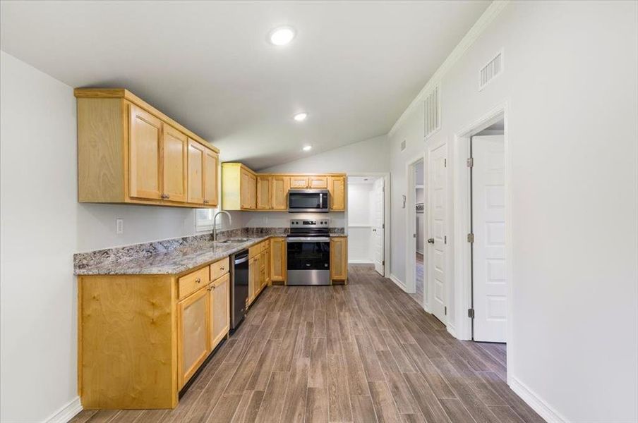 Furnished interior view inside a new home in , Lindale (Image 7). Furnished interior view inside a new home in , Lindale (Image 7).