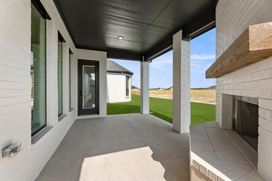 Patio with Outside Fireplace Patio with Outside Fireplace