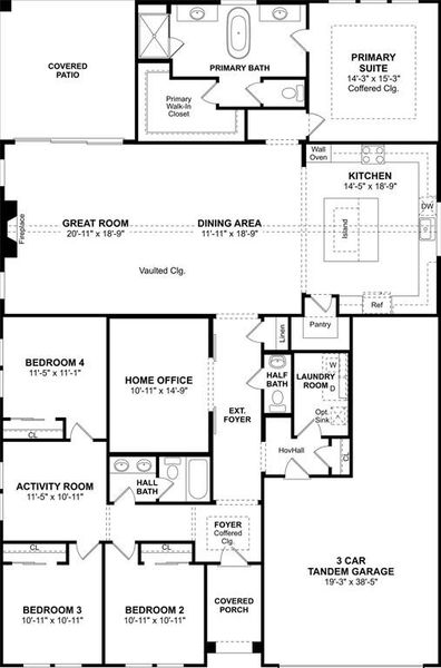 2D floor plan layout of this home in Elevon, Lavon, TX (Image 3).