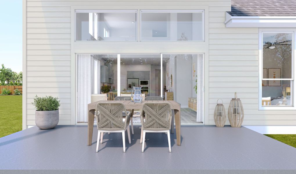 Exterior details and patio area of a home in Pecan Ridge, Fulshear (Image 3).