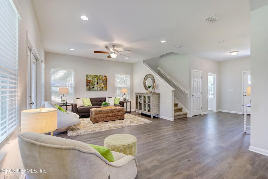 Furnished interior view inside a new home in , Jacksonville (Image 6). Furnished interior view inside a new home in , Jacksonville (Image 6).