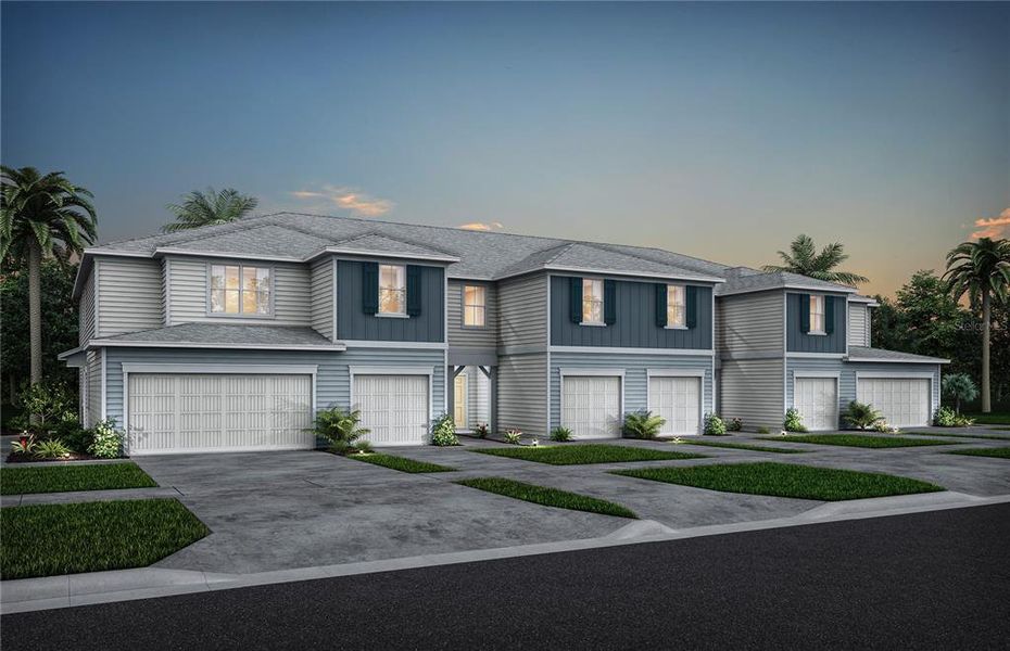 Front exterior of a new home in Skylar Crest, Sanford, FL, highlighting curb appeal (Image 1).