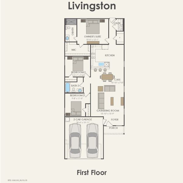 2D floor plan layout for the Livingston by Centex in Ashford Crossing, Princeton, TX (Image 1). 2D floor plan layout for the Livingston by Centex in Ashford Crossing, Princeton, TX (Image 1).