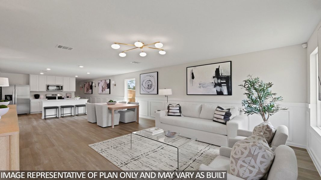 Furnished interior view inside a new home in The Canopies, Splendora (Image 11).