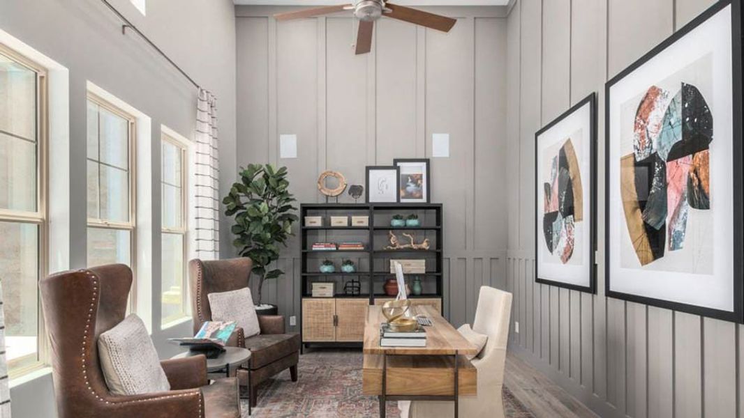 Representative furnished interior of a home built from the 45RM2 by Taylor Morrison in Almeria at Rancho Mercado, Surprise (Image 8). Representative furnished interior of a home built from the 45RM2 by Taylor Morrison in Almeria at Rancho Mercado, Surprise (Image 8).