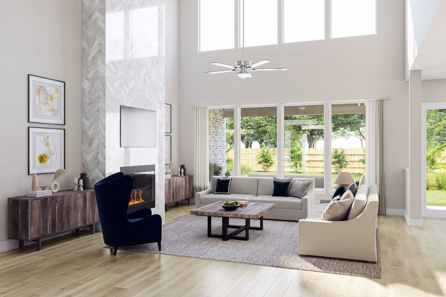 Furnished interior view inside a new home in Harvest Green, Richmond (Image 6).