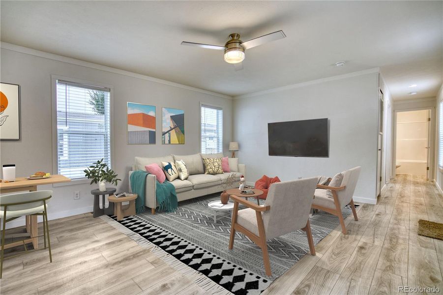 Furnished interior view inside a new home in , Fort Collins (Image 3). Furnished interior view inside a new home in , Fort Collins (Image 3).