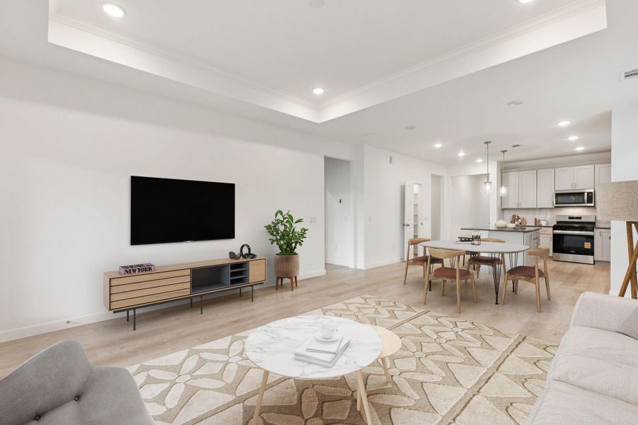 Furnished interior view inside a new home in Mavera, Conroe (Image 14).
