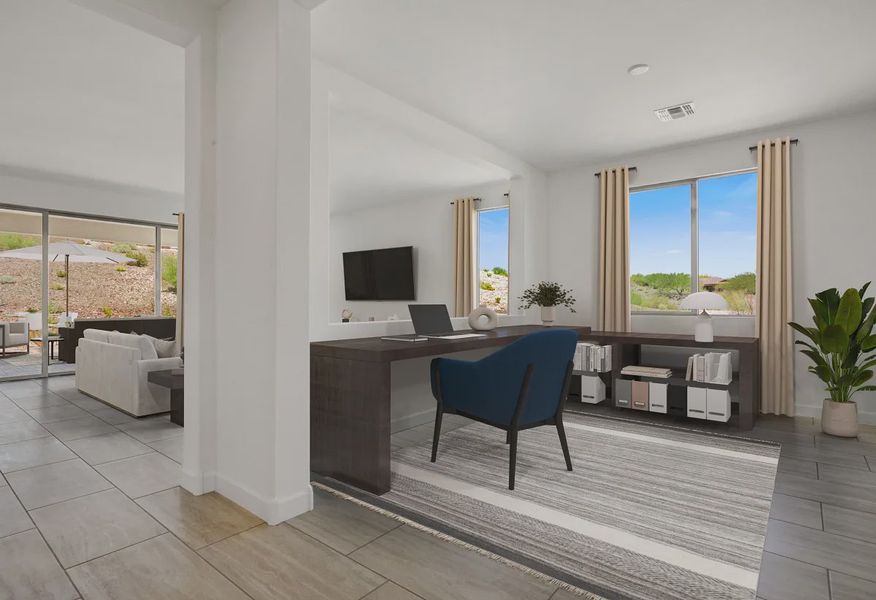 Virtually Staged Den - 5 of 33