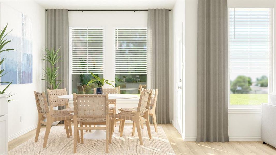 Dining room featuring light hardwood / wood-style floors