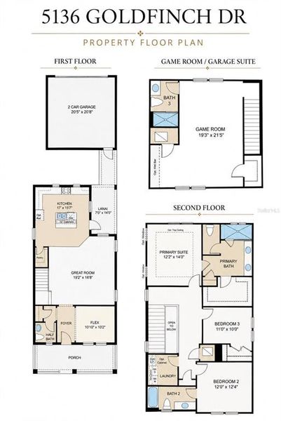 2D floor plan layout of this home in , St. Cloud, FL (Image 5).