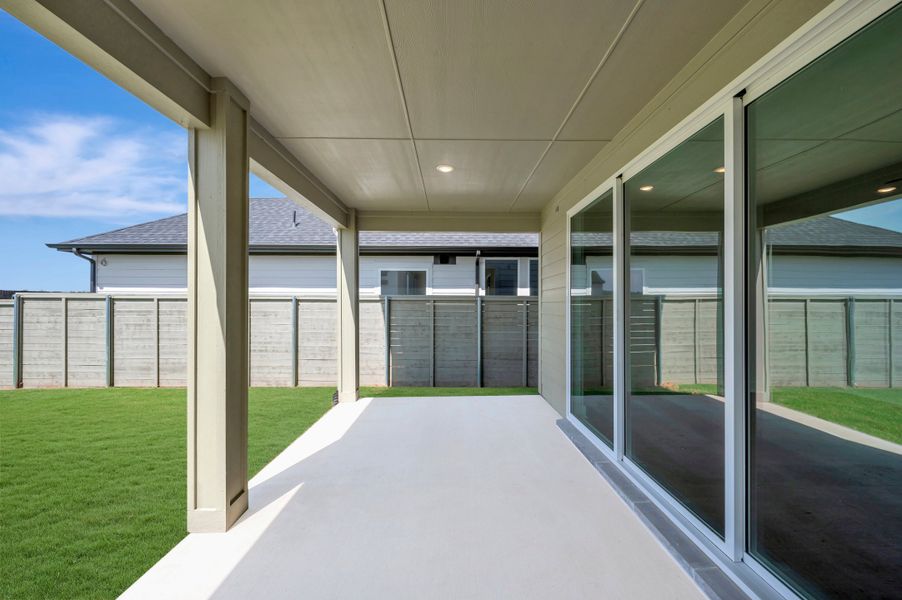 Exterior details and patio area of a home in Landmark, Argyle (Image 4). Exterior details and patio area of a home in Landmark, Argyle (Image 4).