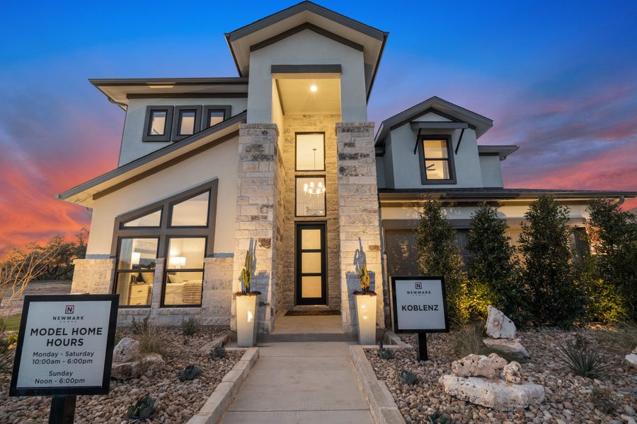 Front exterior of a new home in Provence 50', Austin, TX, highlighting curb appeal (Image 24).