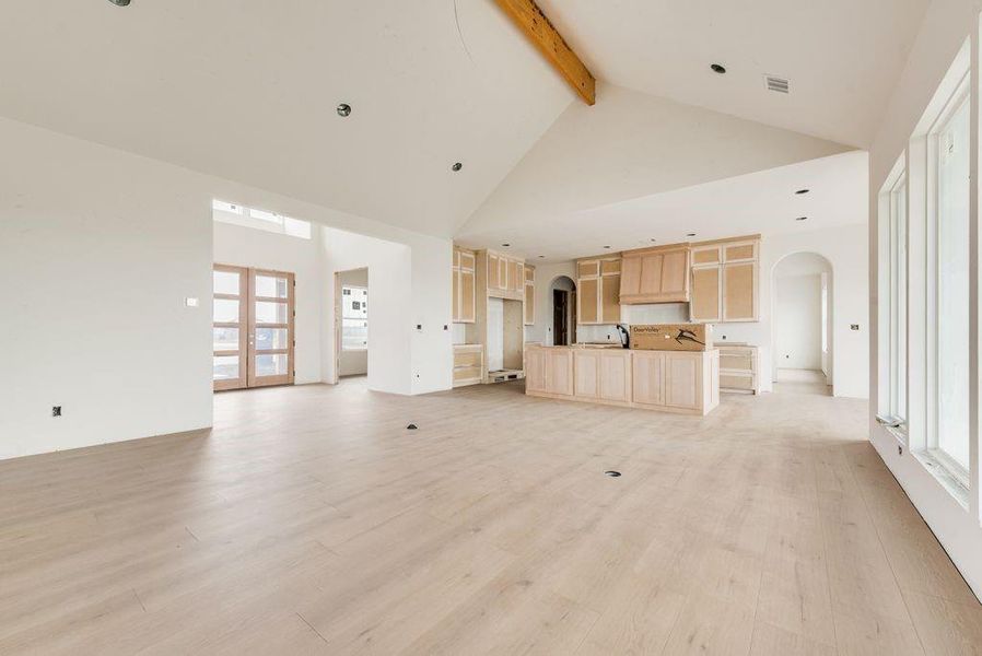 View from the Living Room into the kitchen