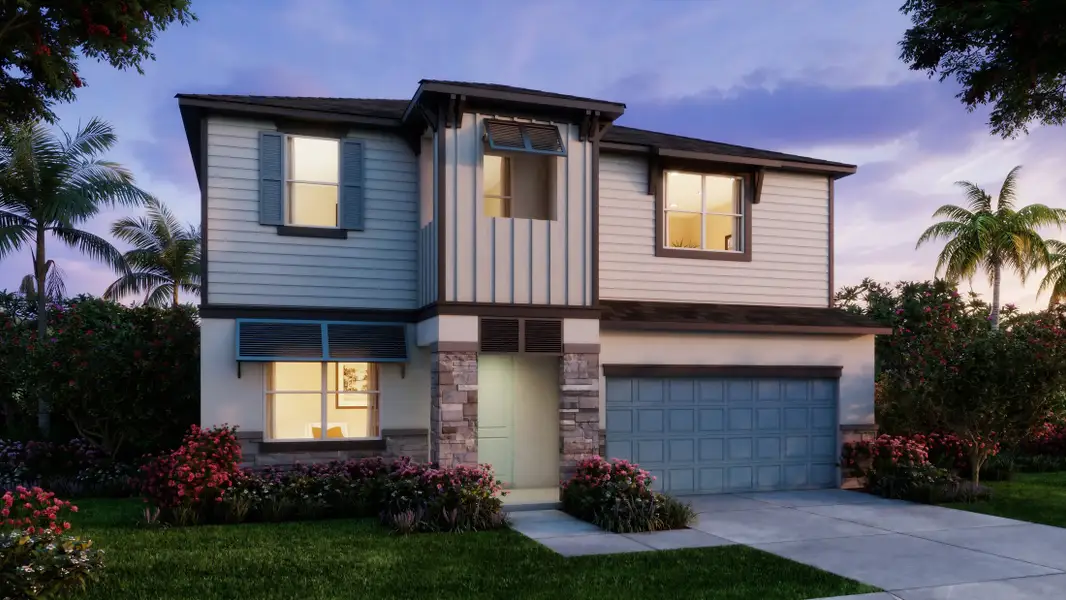 Representative exterior photo of a completed home built from the Gemini by Maronda Homes in The Vue, Satellite Beach, FL (Image 4).