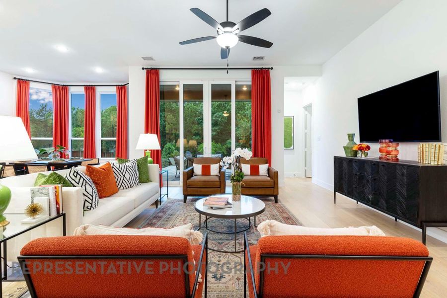 Furnished interior view inside a new home in Riceland: 65ft. lots, Mont Belvieu (Image 27).