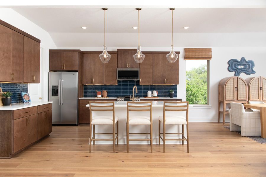 Representative furnished interior of a home built from the Mila by Tri Pointe Homes in Discovery Collection at The Meadows, Krum (Image 7).