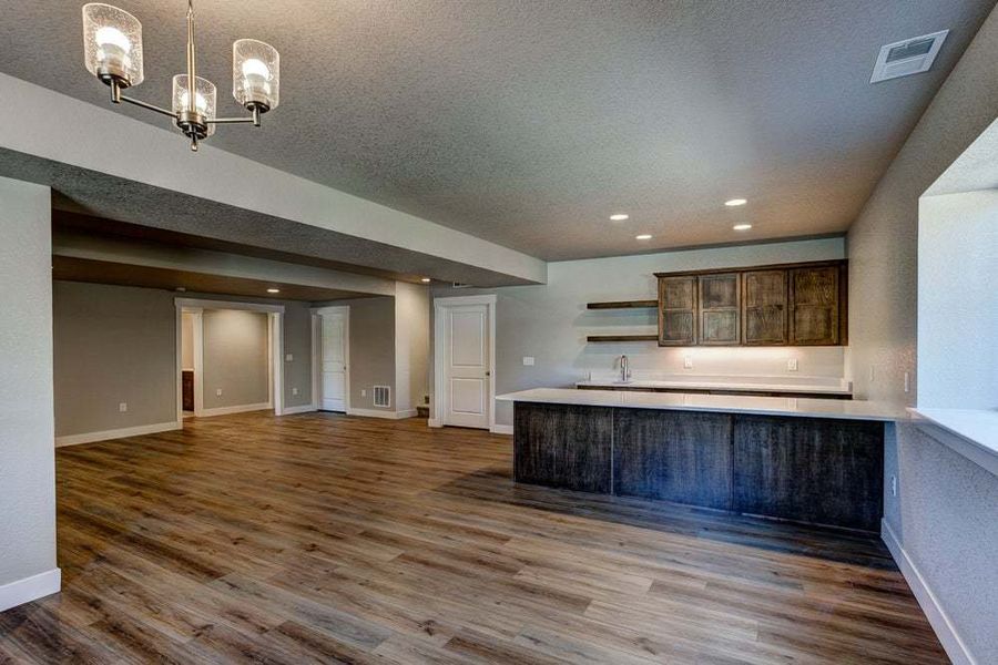 Optional Wet Bar in Finished Basement - Not Actual Home - Finishes May Vary