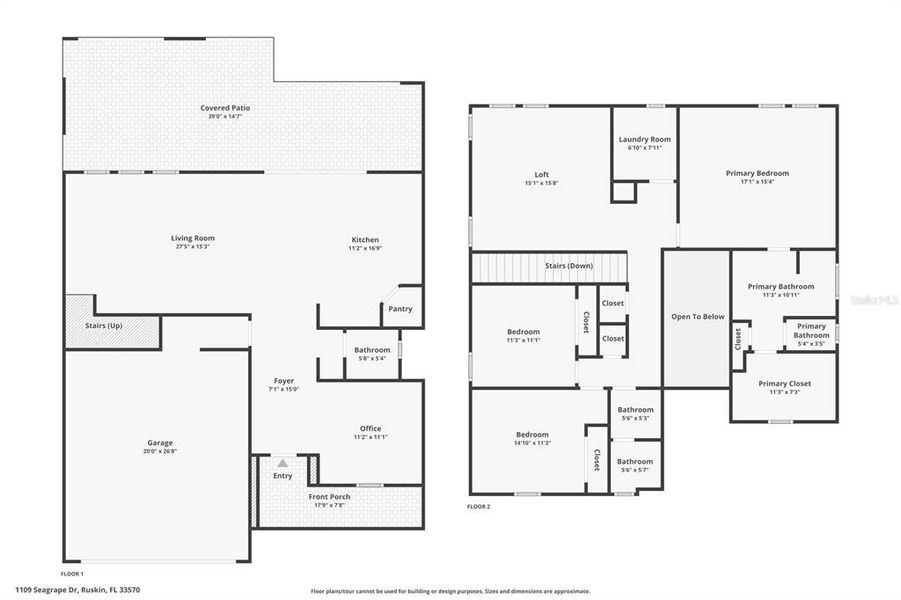 2D floor plan layout of this home in , Ruskin, FL (Image 5). 2D floor plan layout of this home in , Ruskin, FL (Image 5).