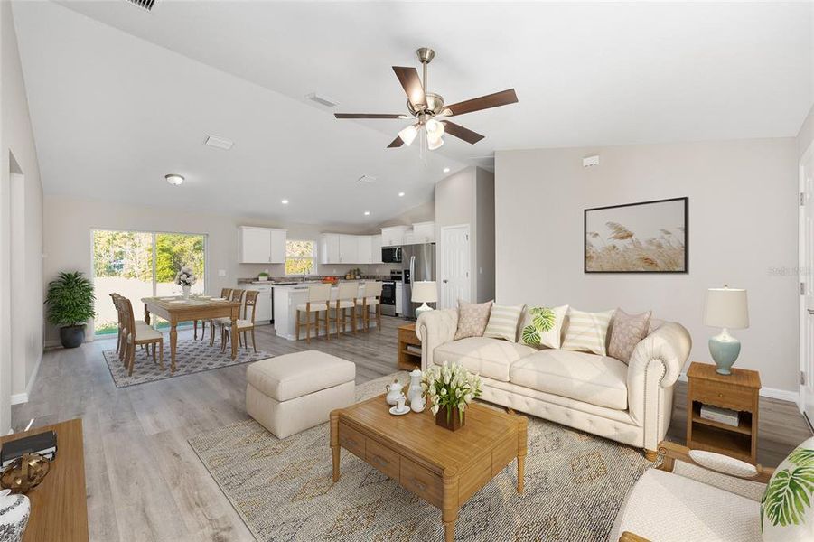 Furnished interior view inside a new home in , Citrus Springs (Image 3).