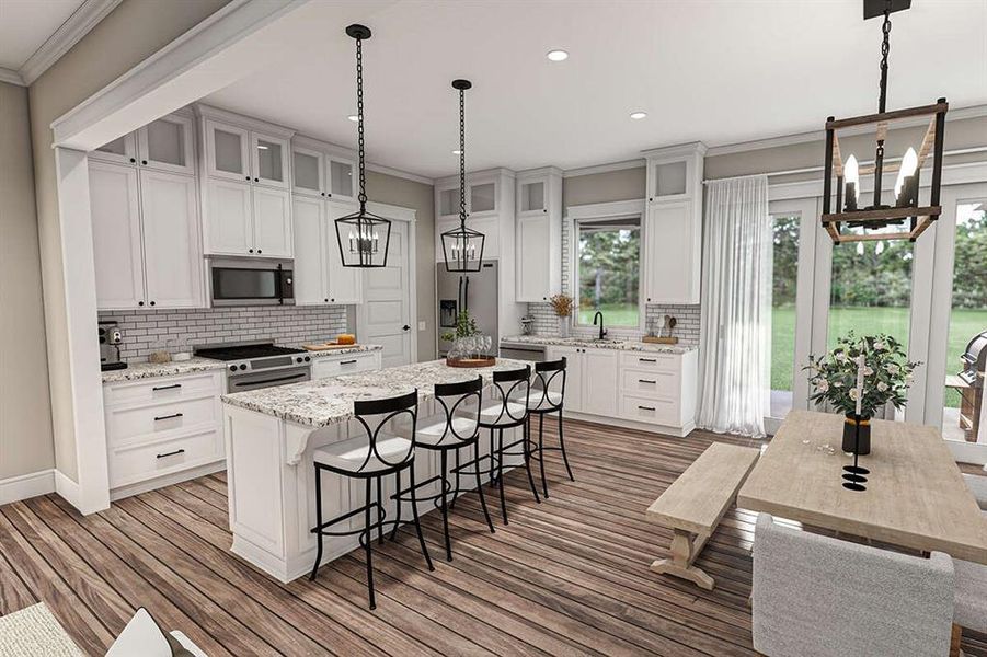 Furnished interior view inside a new home in Parallel Pastures, Poolville (Image 10). Furnished interior view inside a new home in Parallel Pastures, Poolville (Image 10).