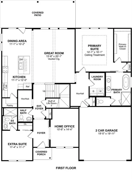 The Cordoba floor plan by K. Hovnanian Homes. 1st Floor shown. *Prices, plans, dimensions, features, specifications, materials, and availability of homes or communities are subject to change without notice or obligation.