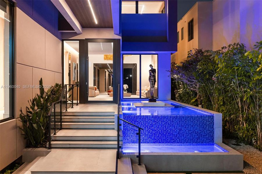 Exterior details and patio area of a home in , Miami (Image 25). Exterior details and patio area of a home in , Miami (Image 25).