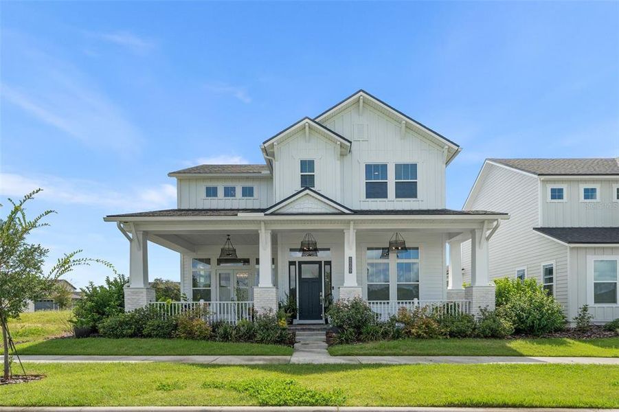 Front exterior of a new home in Oakmont, Gainesville, FL, highlighting curb appeal (Image 29). Front exterior of a new home in Oakmont, Gainesville, FL, highlighting curb appeal (Image 29).