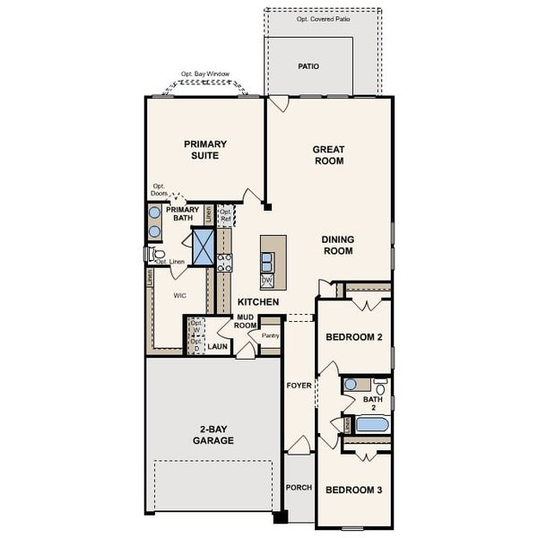 2D floor plan layout for the Regent by Century Communities in Fulshear Lakes, Fulshear, TX (Image 3).