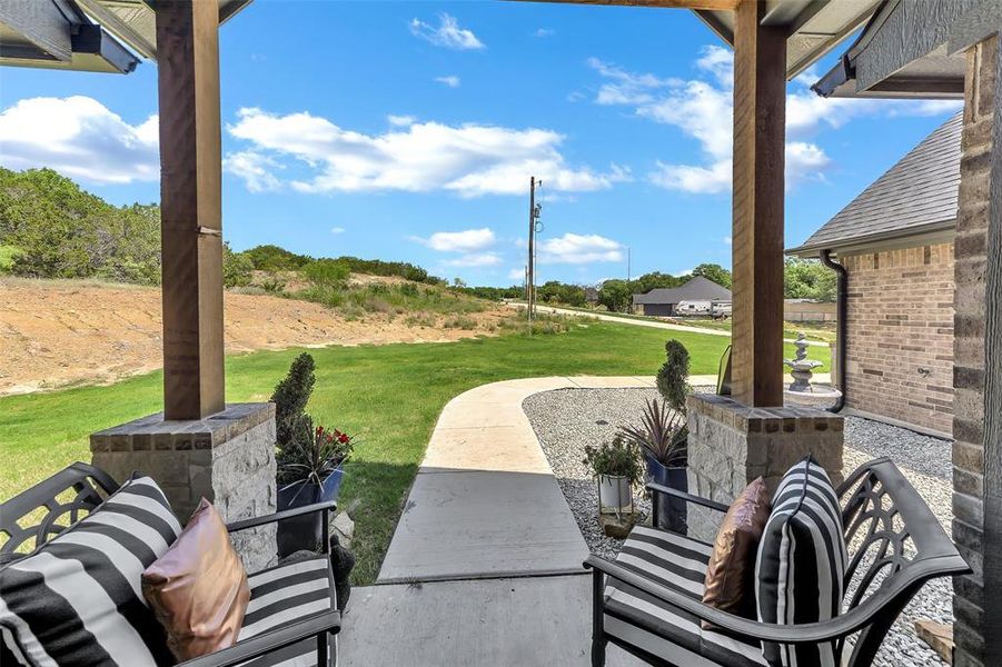 Exterior details and patio area of a home in , Weatherford (Image 26).