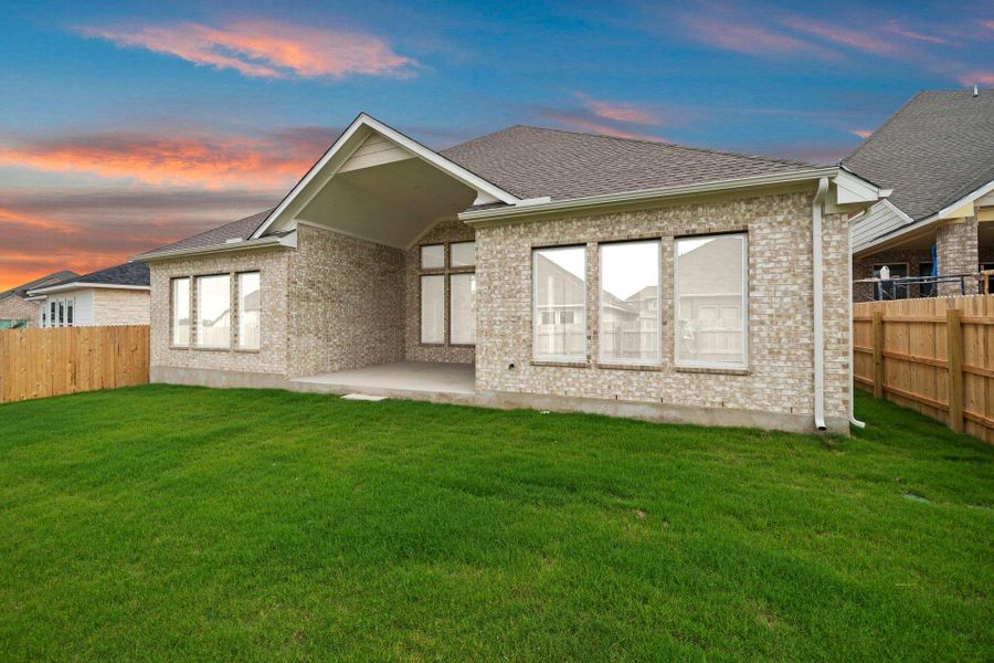 Rear of Home and Private Backyard