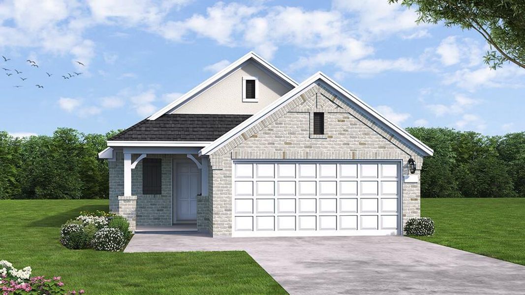 Front exterior of a new home in Jubilee, Hockley, TX, highlighting curb appeal (Image 20). Front exterior of a new home in Jubilee, Hockley, TX, highlighting curb appeal (Image 20).