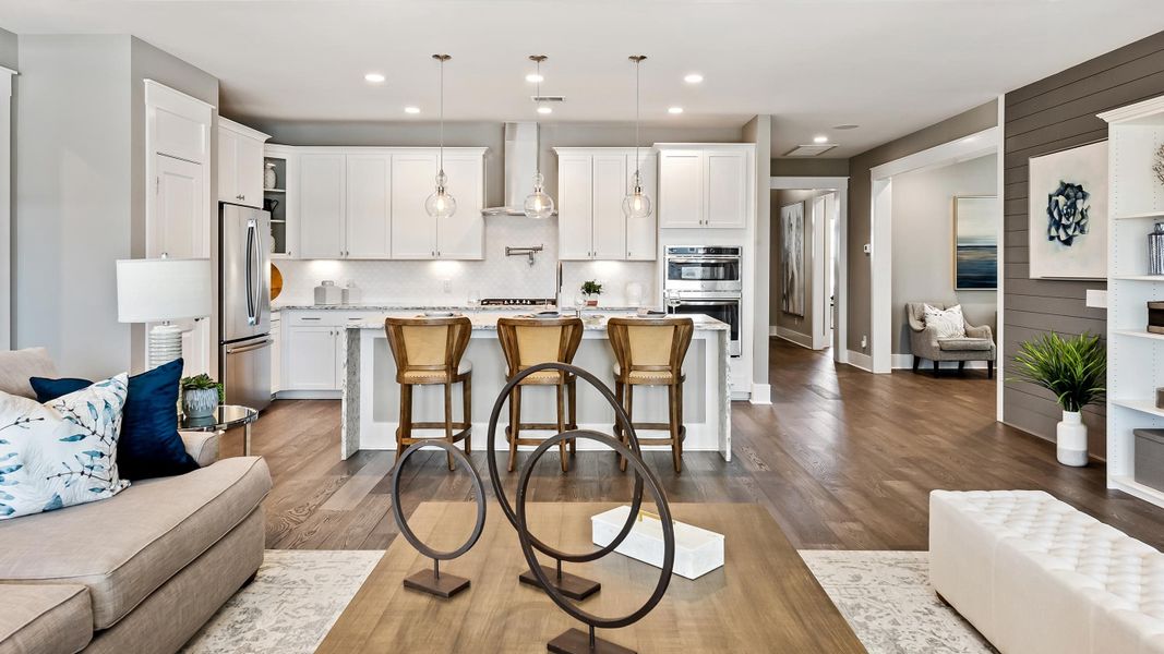 Great Room into Island Kitchen Great Room into Island Kitchen