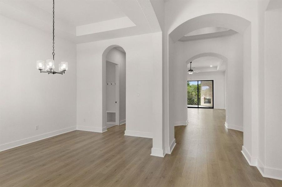 Entry Foyer, with Dining room to left