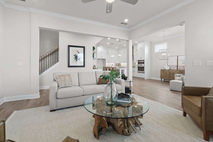 Representative furnished interior of a home built from the The Bullard by The Providence Group in Promenade at Sawnee Village, Cumming (Image 12).