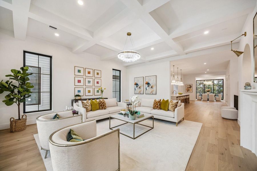 Beautifully designed open concept living space that blends modern elegance with warmth and comfort.