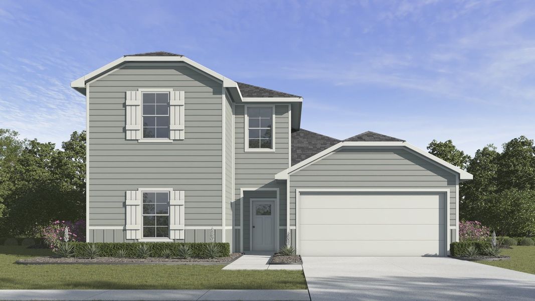 Representative exterior photo of a completed home built from the Midland by D.R. Horton in The Hills of Sherman, Sherman, TX (Image 2). Representative exterior photo of a completed home built from the Midland by D.R. Horton in The Hills of Sherman, Sherman, TX (Image 2).