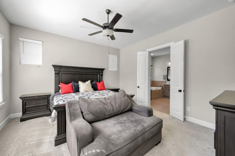 Furnished interior view inside a new home in The Woodlands Hills 60’, Willis (Image 37).