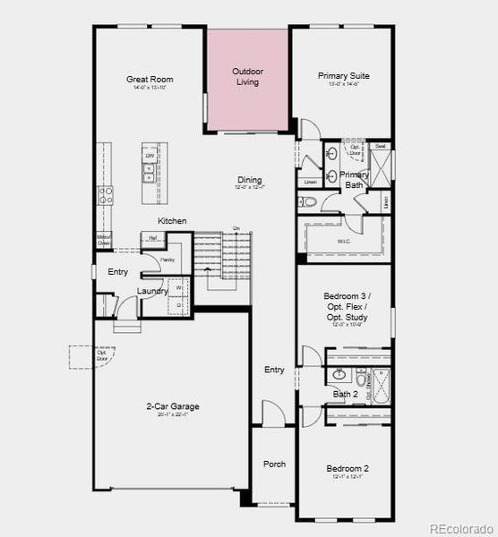 Structural options added include: outdoor living area