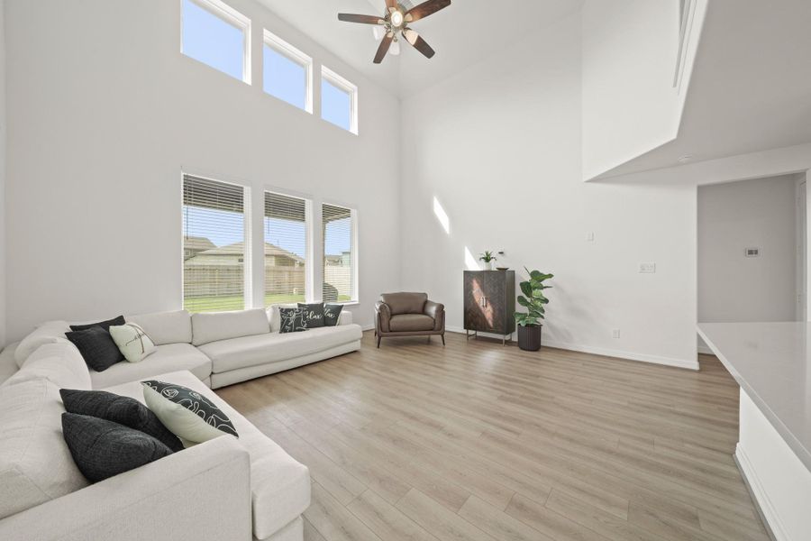 Abundant natural light provides an inviting and airy atmosphere.